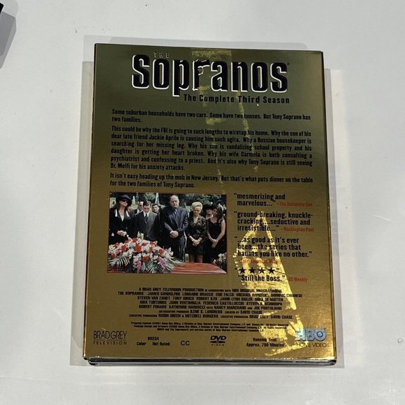 Vintage 2001 Boxed DVD Set The Sopranos HBO Complete 3rd Season 4 Disk Tested - Picture 6 of 14